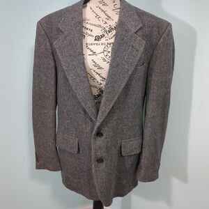 Roberto Vasalli Mens Blazer Jacket Size 40R Gray Camel Hair Wool Soft Texture